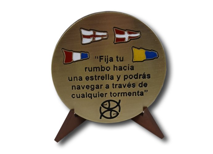 Moneda Prefectura Banderas Codigo 7 cm