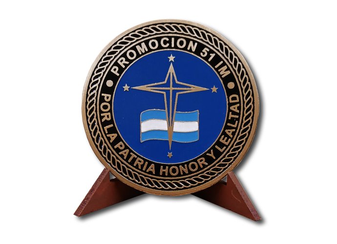 Moneda Promoción 51 Infantería de Marina 7 cm