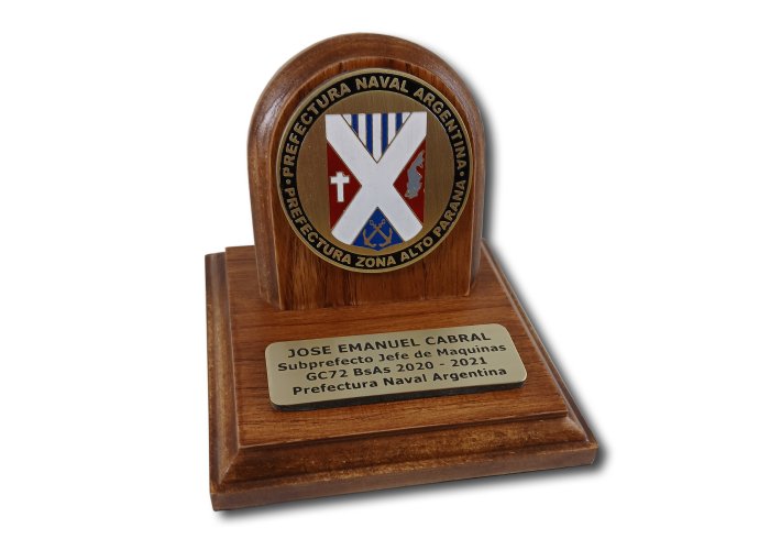 Moneda Prefectura Zona Alto Paraná 7 cm base 13x13 cm