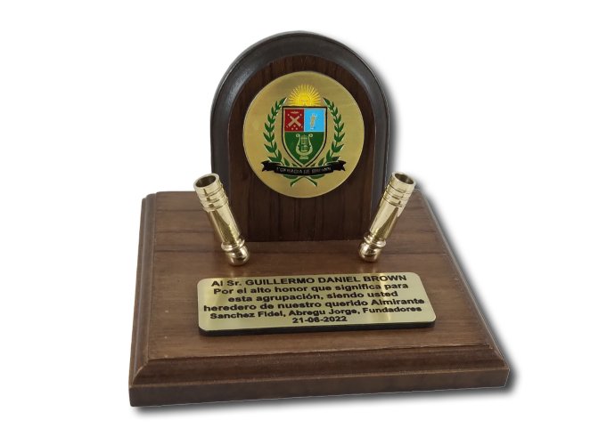 Portalapiceras Moneda Cofradía de Brown 7 cm base 15x15 cm