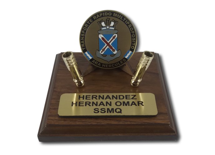 Portalapiceras Moneda ARA Hércules 7 cm base 15x15 cm