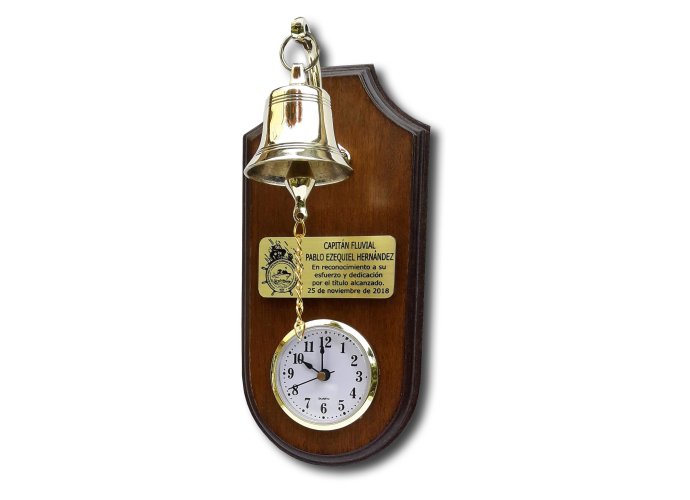 189-1 Campana mini con reloj Patrones 11x26 cm