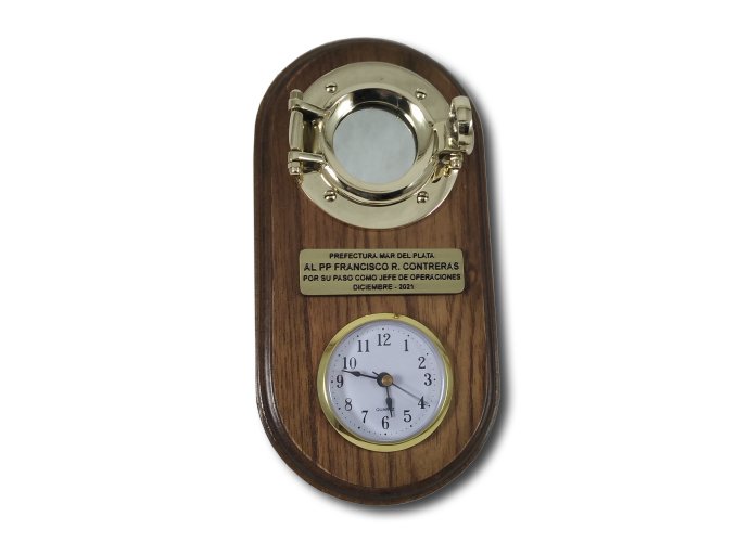 189-2 Reloj con ojo de buey Prefectura MDP 12x26 cm