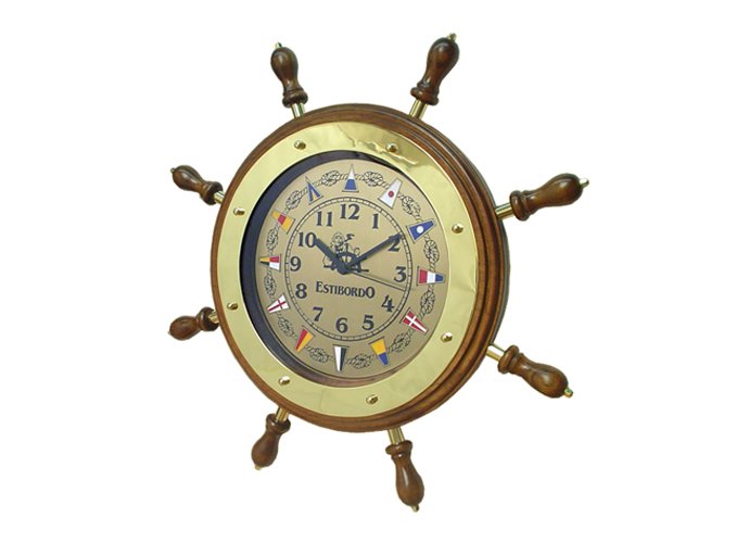 Art. 192 Reloj timón de madera grande