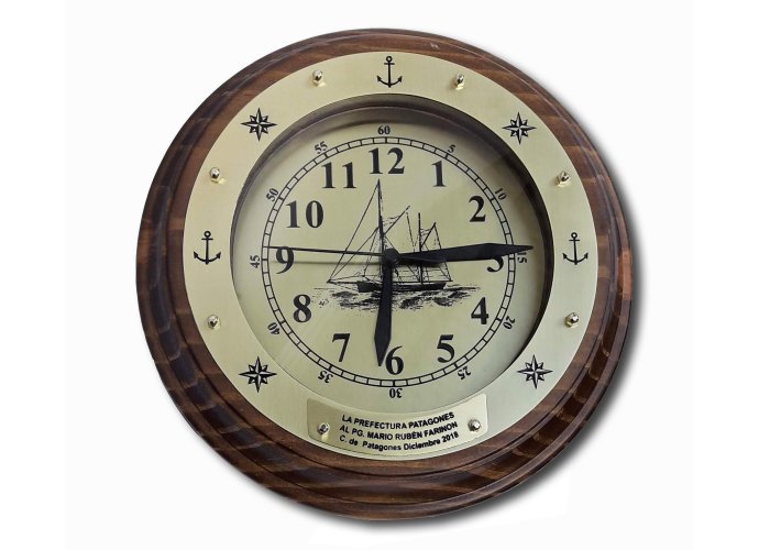 194 Reloj aro mediano Prefectura Patagones 30 cm
