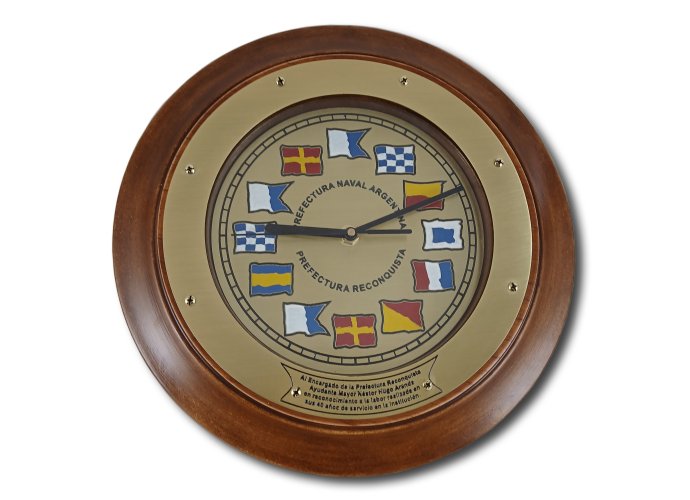 195 Reloj Aro Grande Prefectura Reconquista 34 cm