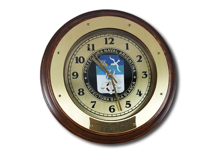 195 Reloj aro grande Prefectura Bahia Blanca 34 cm