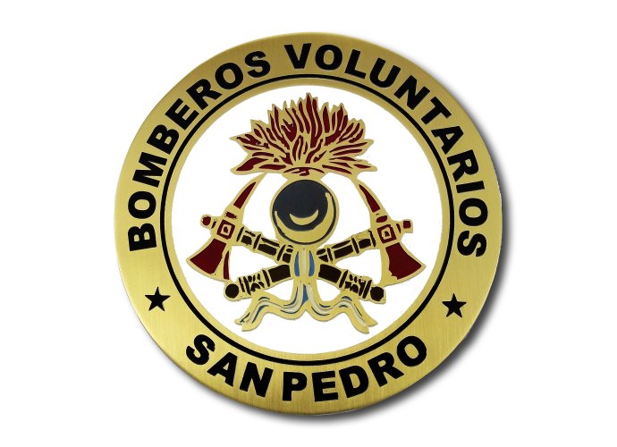 Moneda Bomberos San Pedro 7 cm