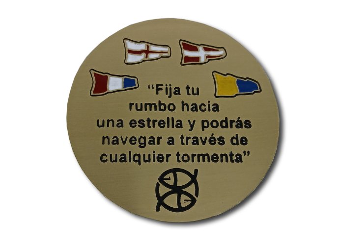 Moneda Prefectura Banderas Codigo 7 cm